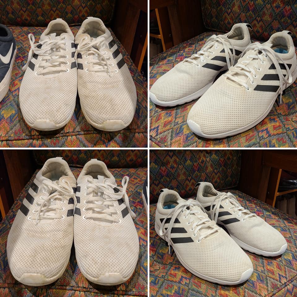 Sneaker clean Before and After